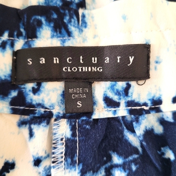 Sanctuary High Tide Tie-Dyed Paperbag Shorts - Size S - Picture 7 of 8